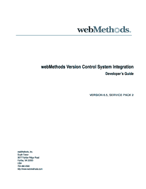 Webmethods Version Control Form