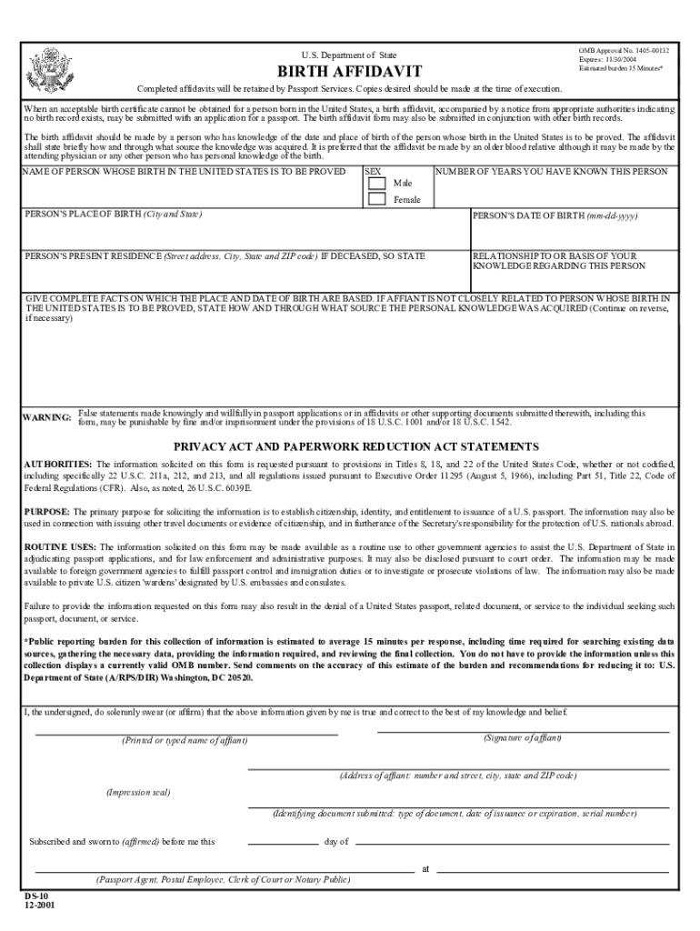  Birth Affidavit Ds 10 07 2001