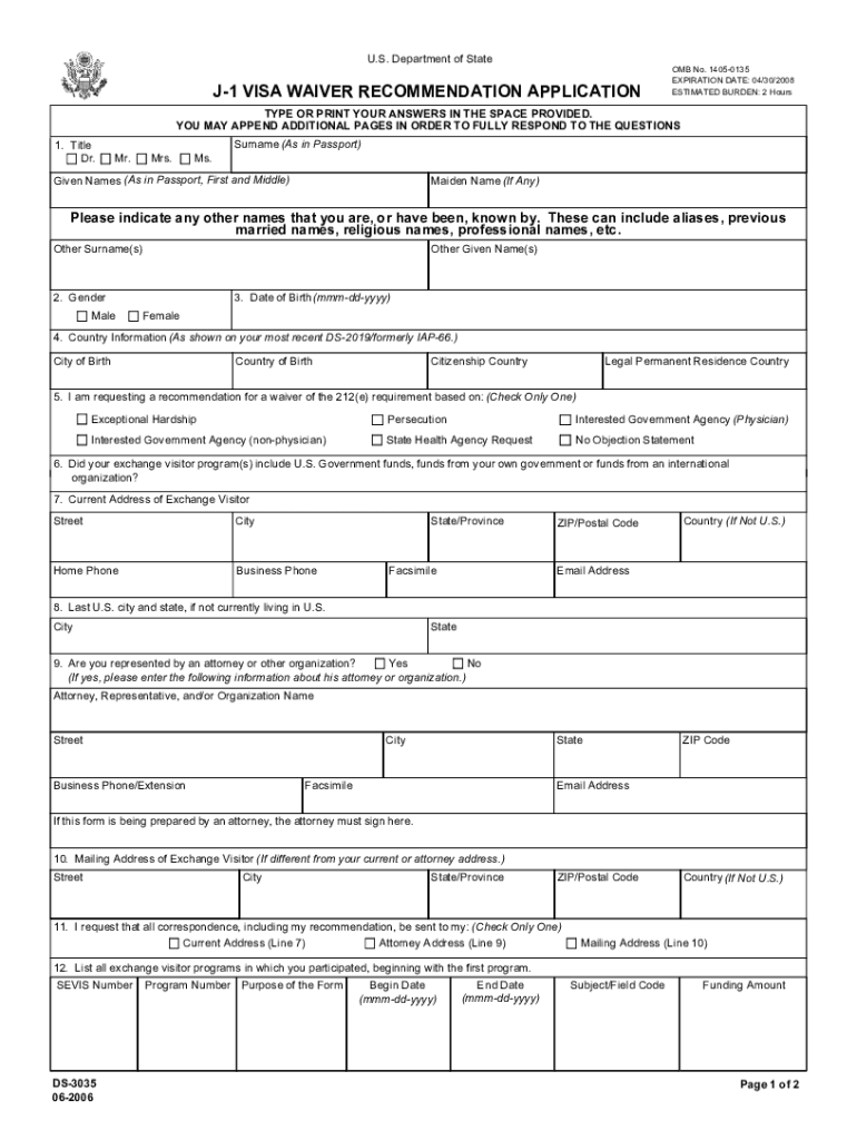  Ds 3035 Form 2006