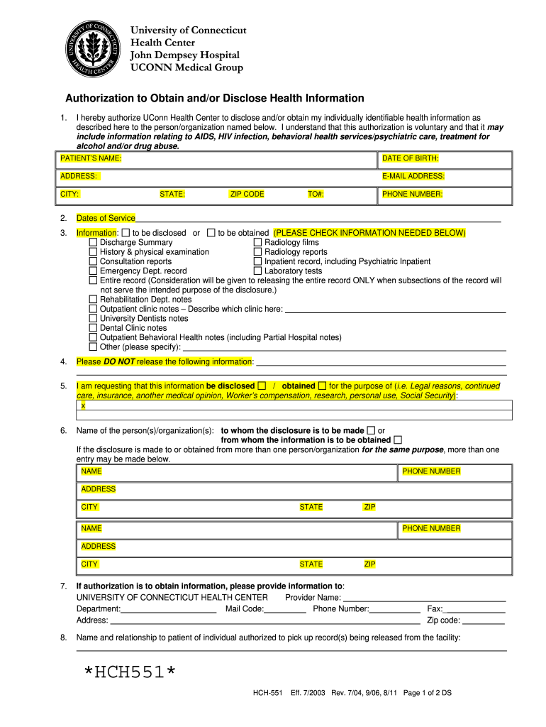  Hch 551 Form 2011