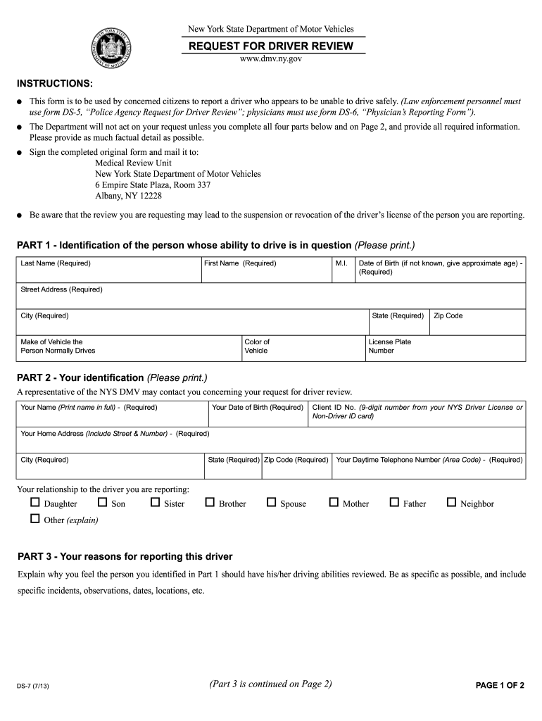  Nys Dmv Ds 5 Form 2011