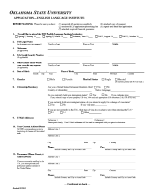 Osu Application  Form