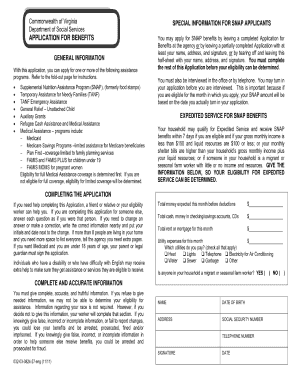 Virginia Department of Social Services Forms