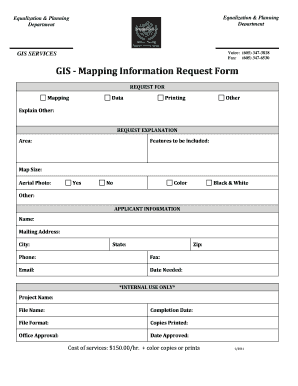Sample Gis Map Request Forms