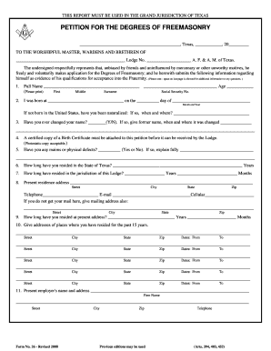  Mason Petition Form 2008