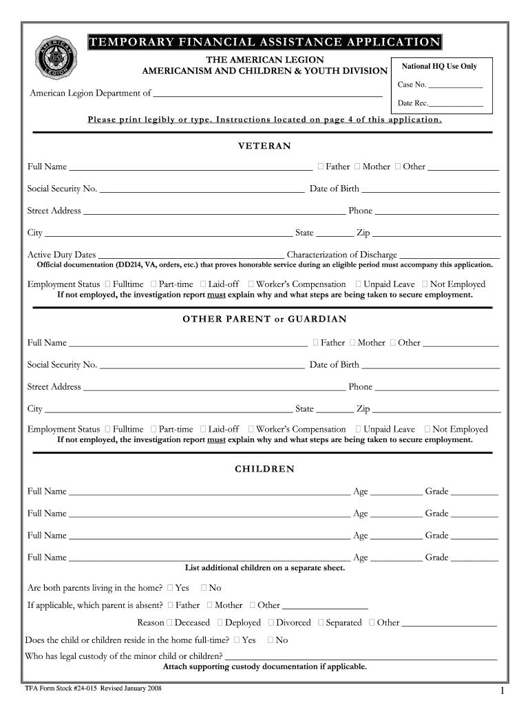  Financial Assistance American 2008-2024