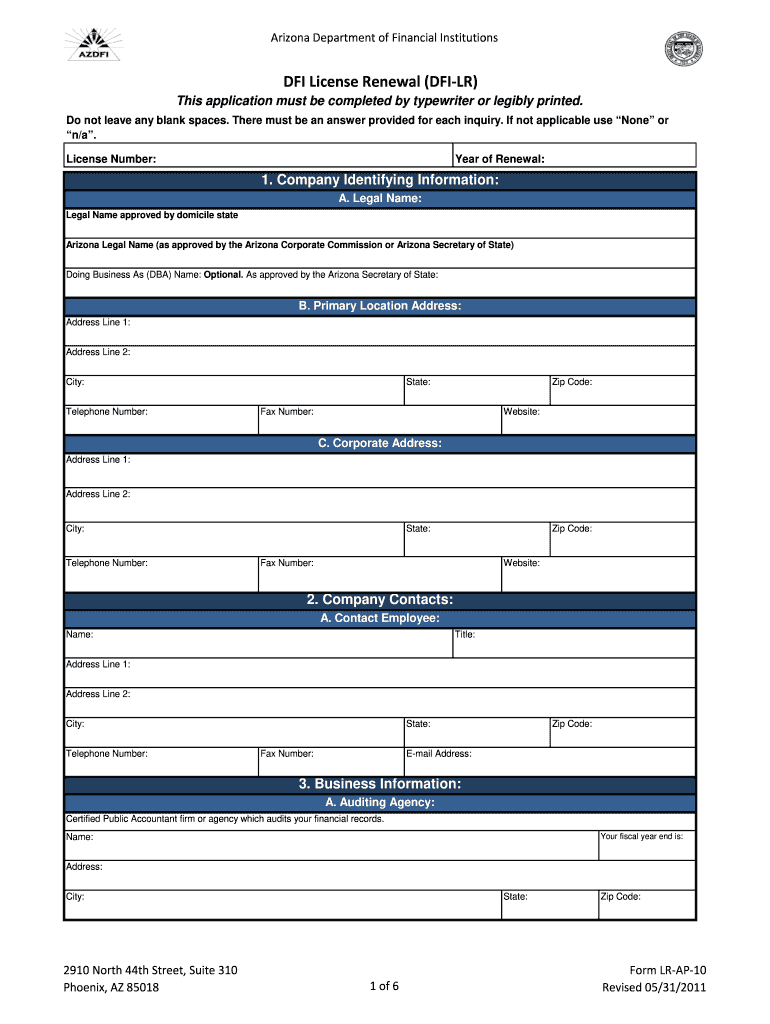  Auto Sales Financing Form 2011-2024