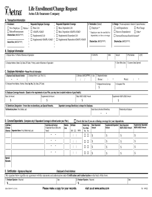  Aetnaenrollment Form 2001-2024