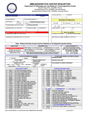 Ucla Immunogenetics Center  Form