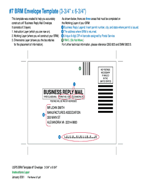 Business Reply Mail Template  Form