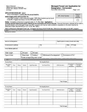 Managed Forest Law Form 9300 029a