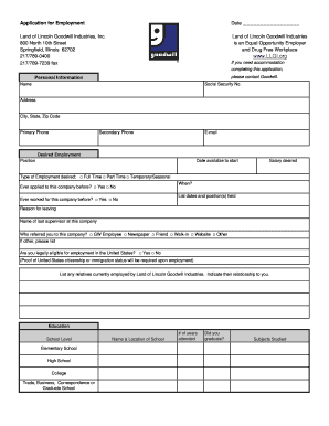 Goodwill Application - Fill Out and Sign Printable PDF Template