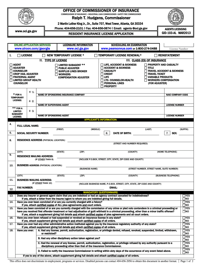 Gid 103  Form