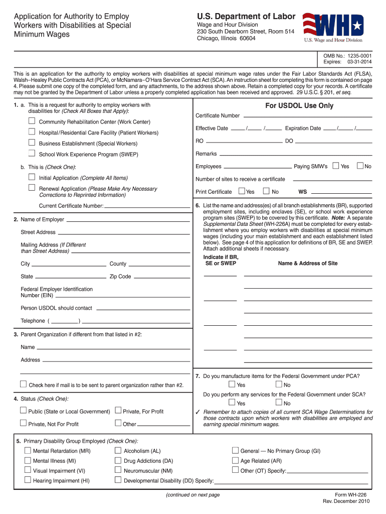  Wh 226  Form 2010