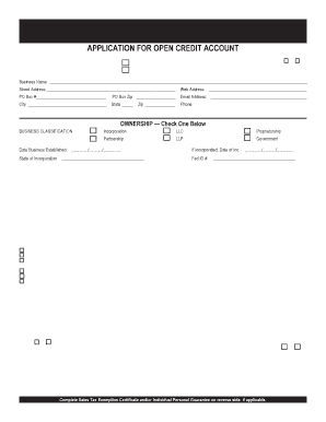 Johnstone Supply Credit Application  Form