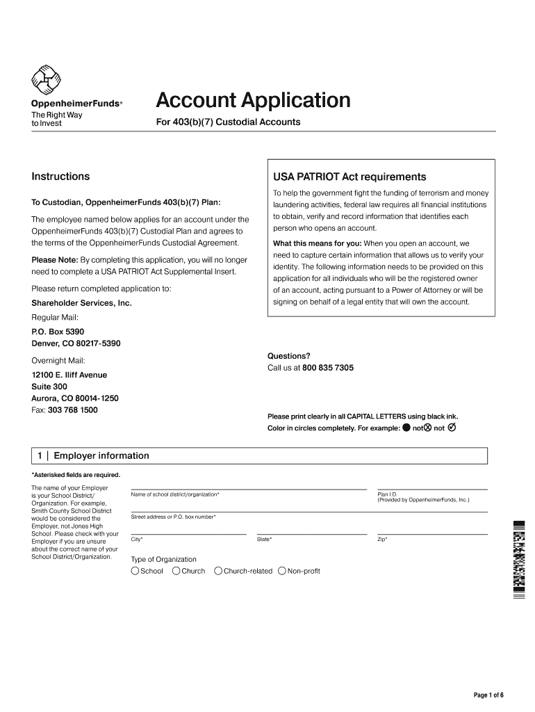 Get and Sign Oppenheimer 403b 2015-2022 Form