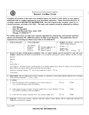 Outside Agency Email Cover Fillable Form