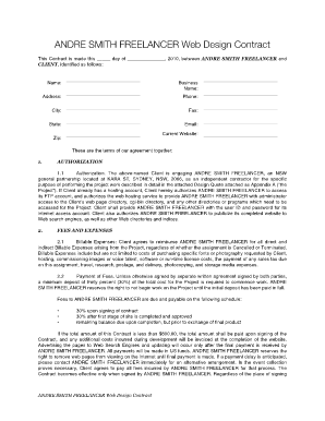 Web Design Contract Form