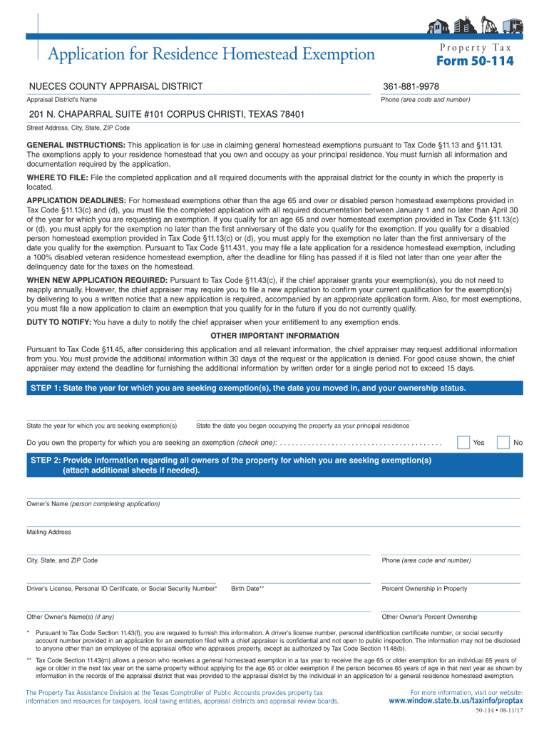 Nueces Cad  Form