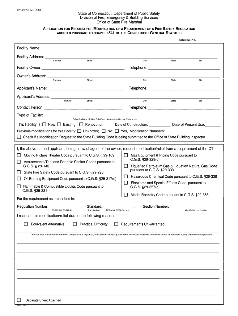  St of Ct General Statute 29 317 3a Form 2001-2024