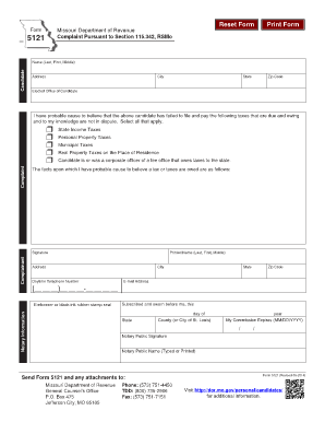  Form 5121 Missouri 2014