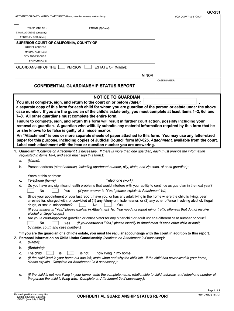Gc Form 251 Fill Online