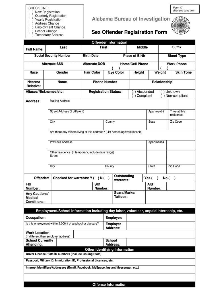  Alabama Form 47 2011-2024