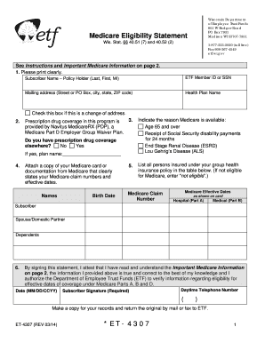  Etf Form 4307 2014