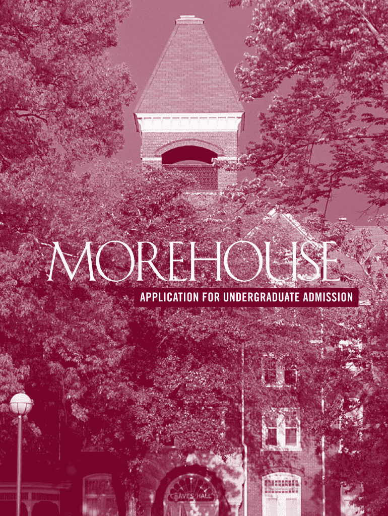 Sample Admit Application Packet to Morehouse Form