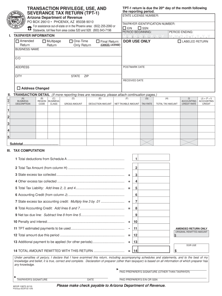  City of Phoenix Arizona Sales Tax Form 2016