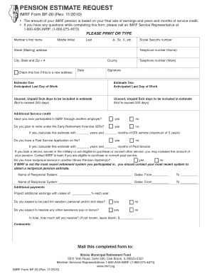 Imrf for Bf 20  Form