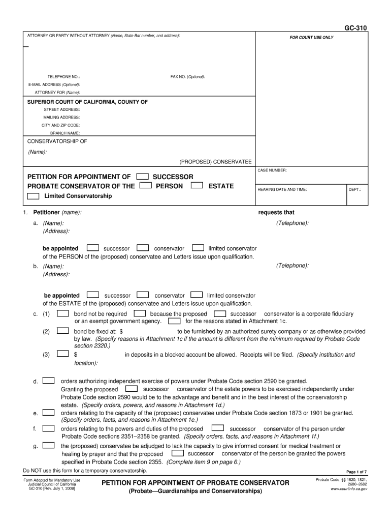  Gc 310  Form 2009