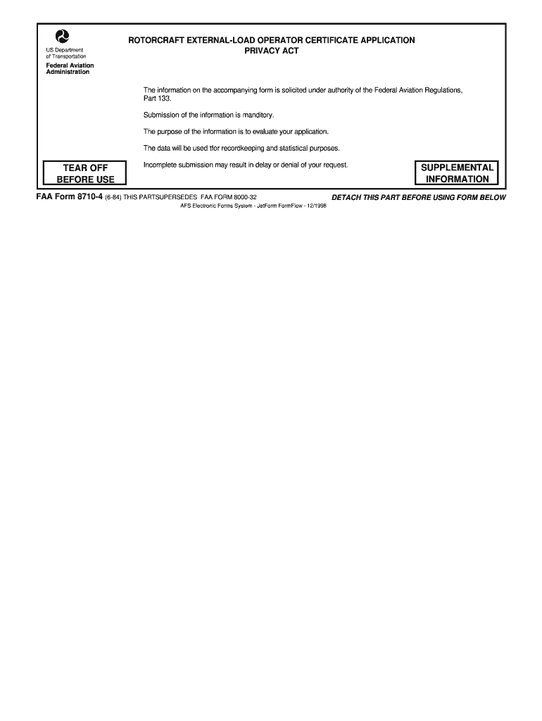  Faa Form 8710 4 Instructions 1984