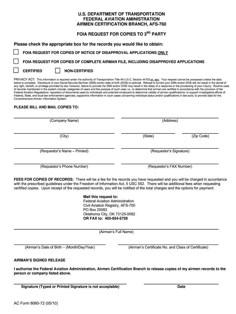  Foia Request Disapproval Form 2010-2024