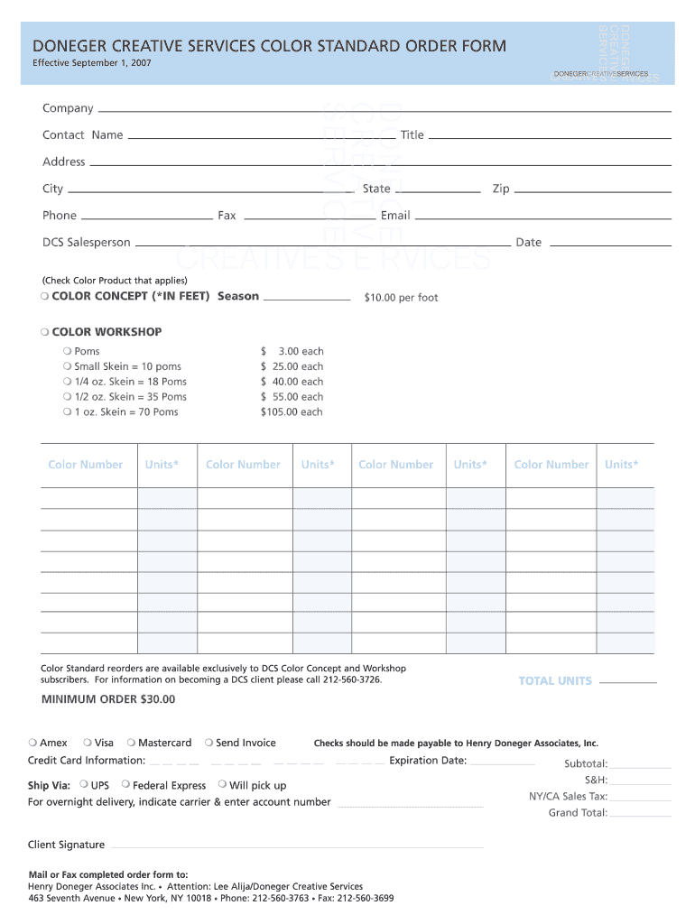 Doneger Poms Form