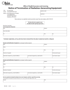 Ohio Hea 5508 Transfer or Disposal of Radiation Form