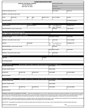 Blank Patient Registration Form