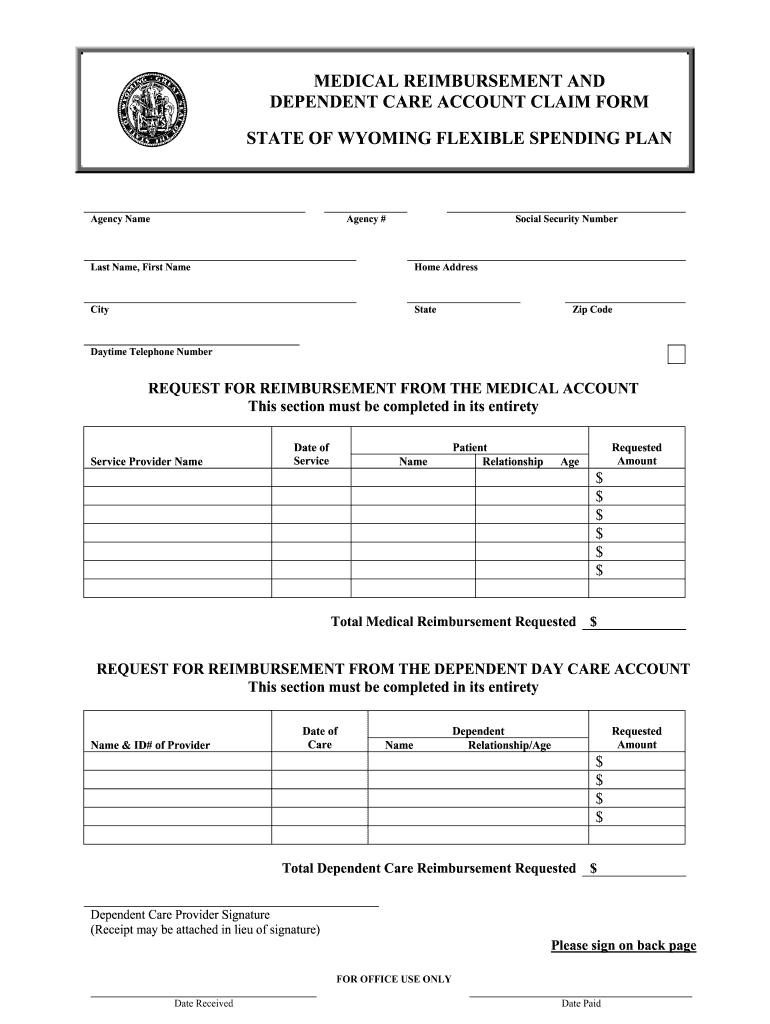  Medical Reimbursement Form 2007-2024