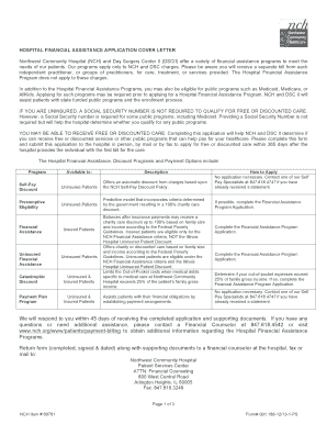 Northwest Community Hospital Financial Assistance  Form