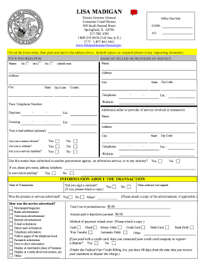 Florida Attorney General Consumer Complaint Form Fillable