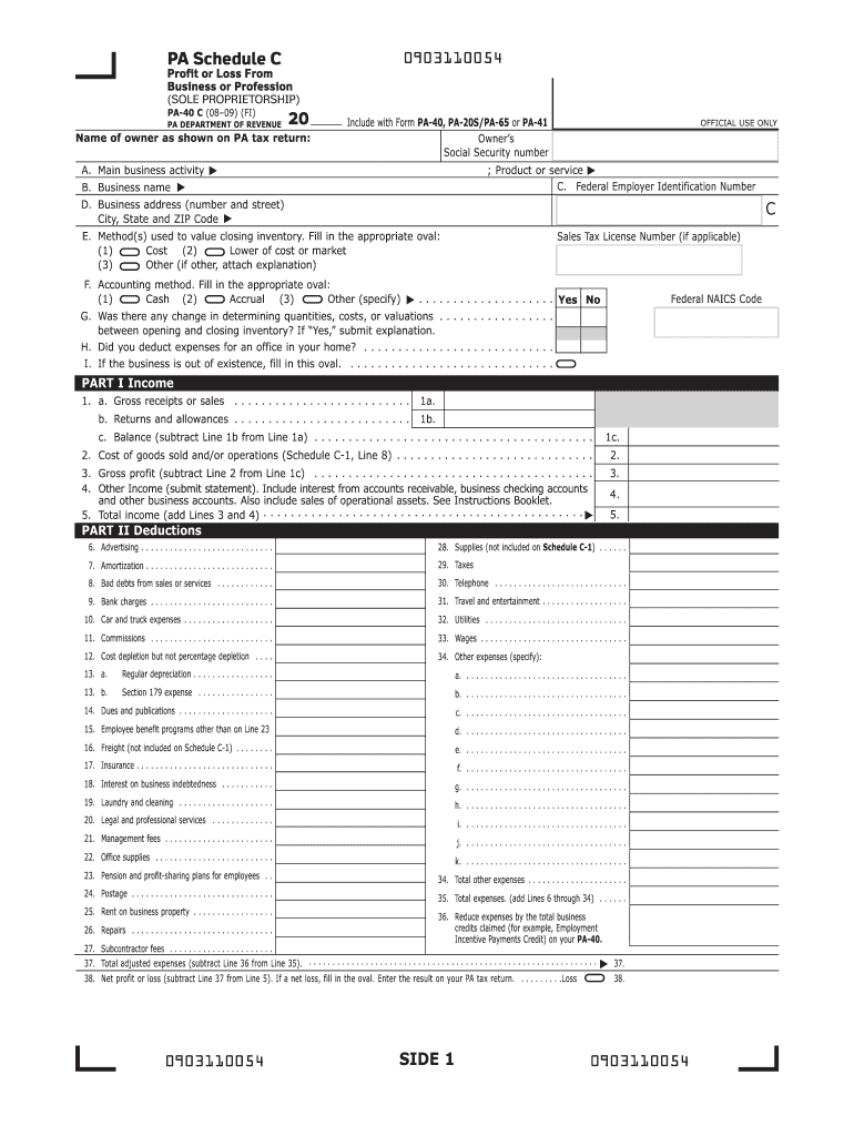 Pa 40 C  Form