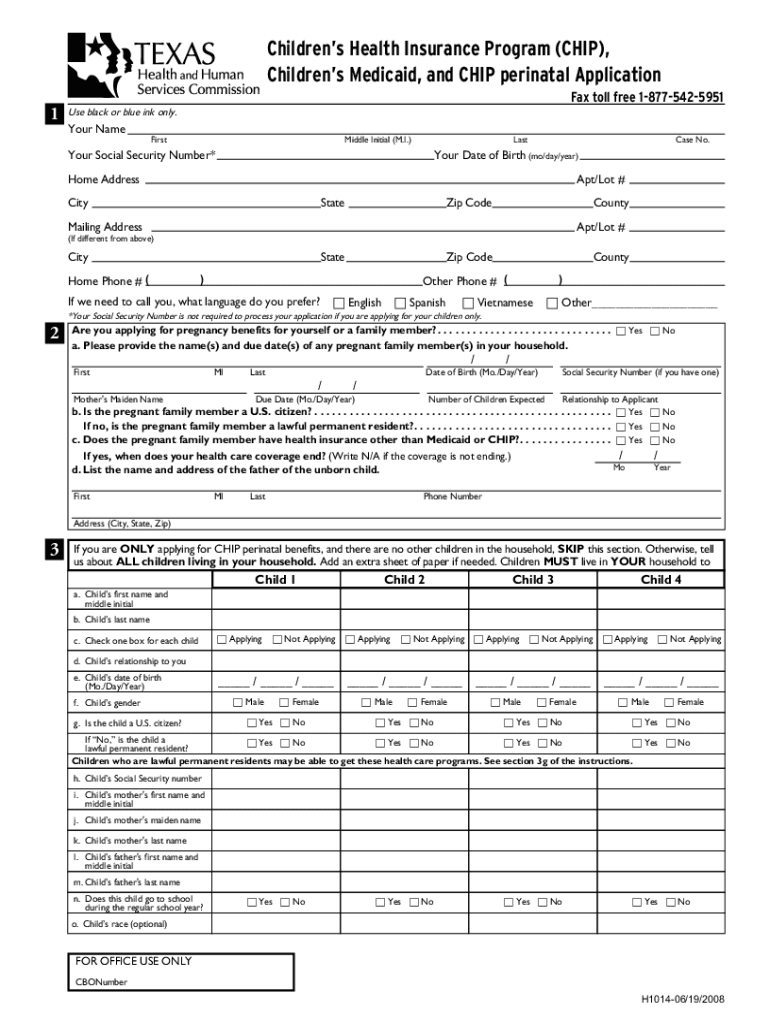  Medicaid Application Form 2008