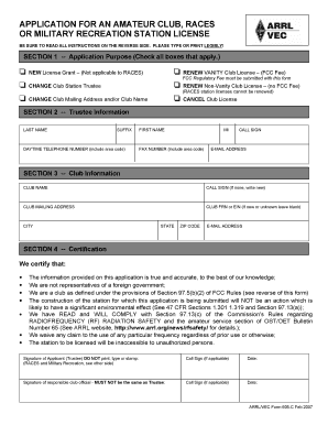 Arrl Vec 605 C Cscsa Form