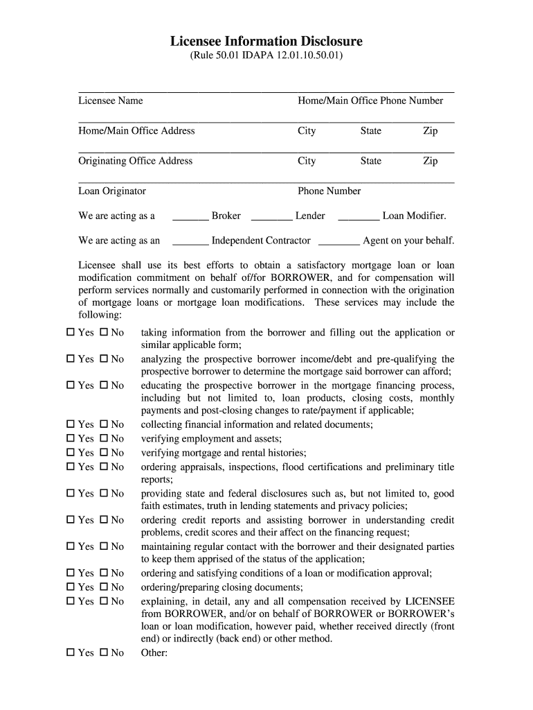 Rule 50 01 Idapa 12 01 10 50 01  Form