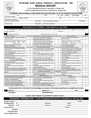 Mhsaa Sports Physical Form