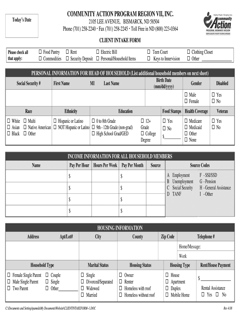  Salon Client Forms 2008-2024