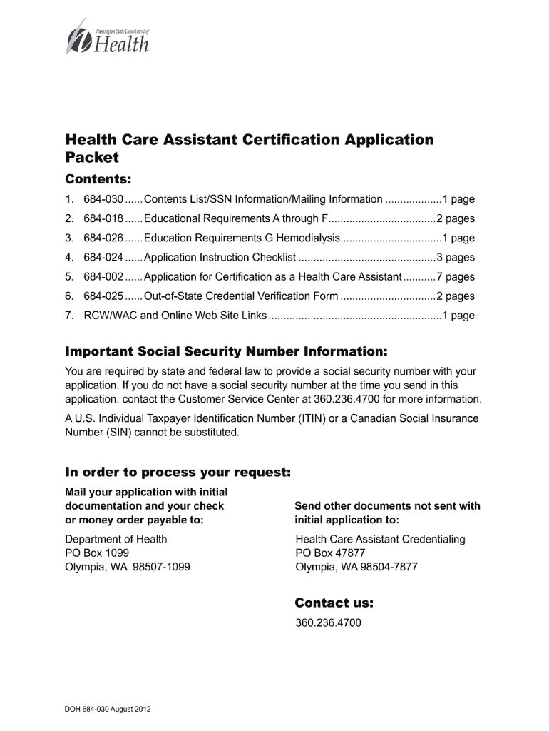  Doh 684 002 Form 2012-2024
