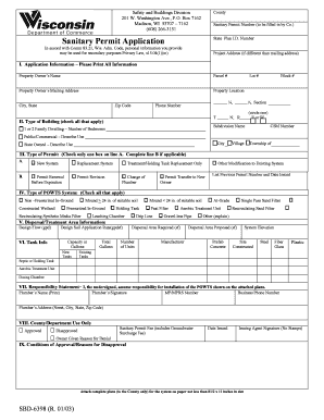 Sanitary Permit Application Form