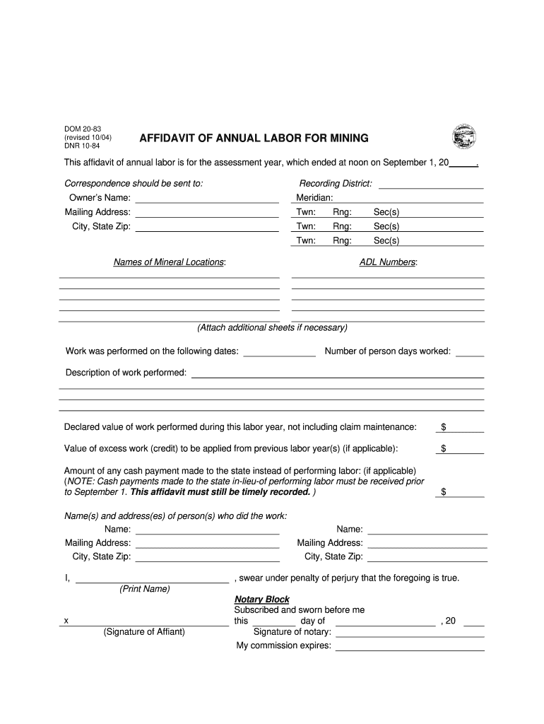  Ak Affidavit 2004-2024