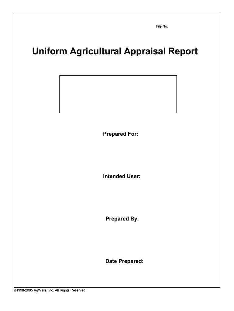  Uniform Agricultural Appraisal Report 2005